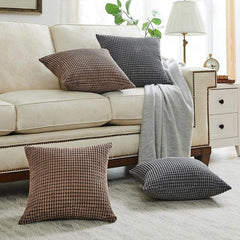 Soft Striped Polyester Cushion Cover – Cozy Nordic Decor
