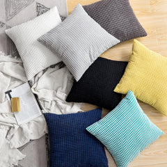 Soft Striped Polyester Cushion Cover – Cozy Nordic Decor