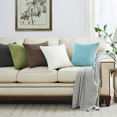 Soft Striped Polyester Cushion Cover – Cozy Nordic Decor