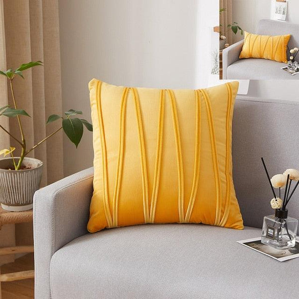 Striped Velvet Pillow Covers – Soft Decorative Cushion Cases